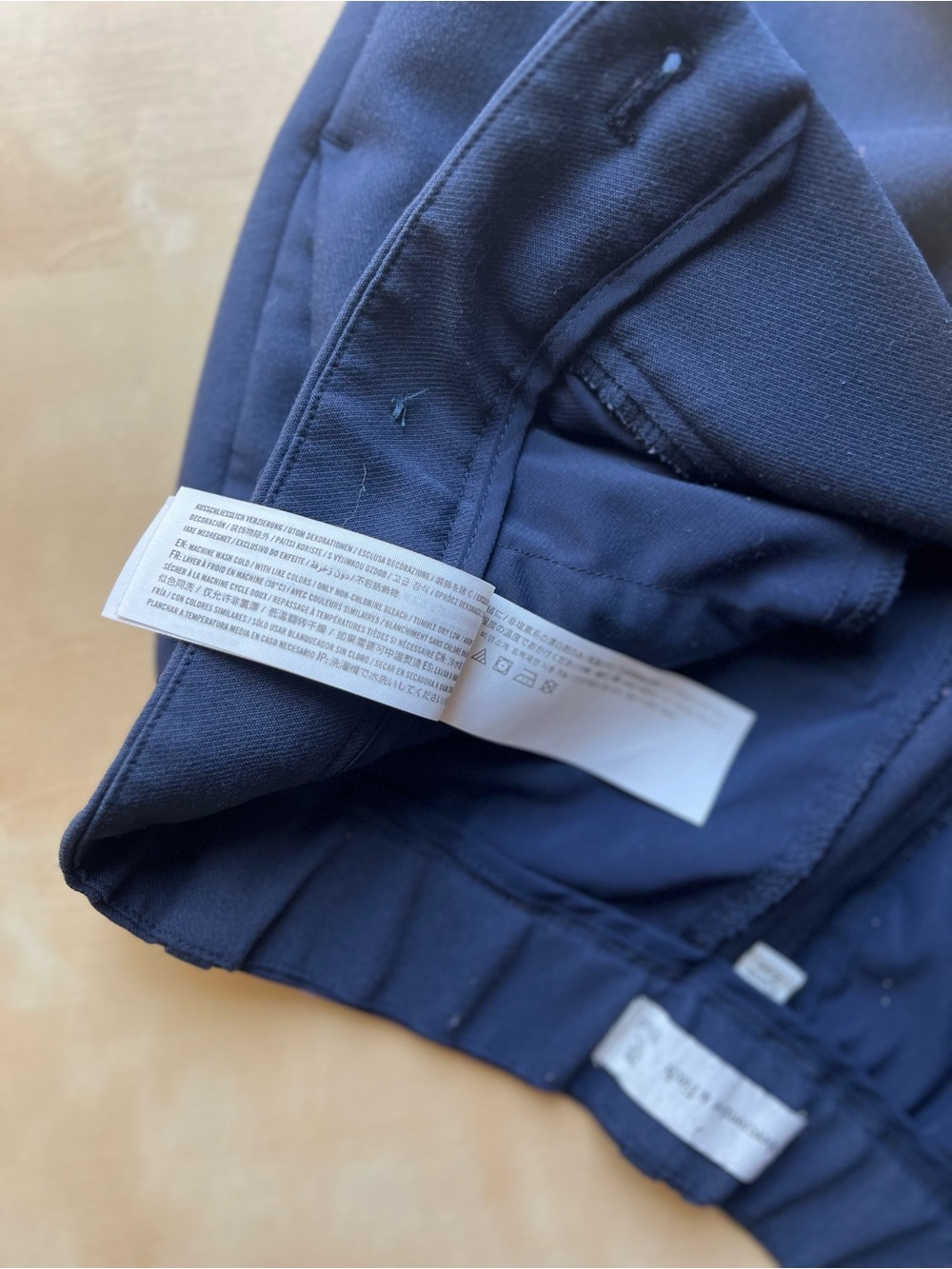 Abercrombie & Fitch Curve Love Navy Wide-Leg Trousers Old Money Effortless Pants - Picture 8 of 10